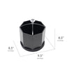 Rotating Desktop Wood Pen & Pencil Holder - Black